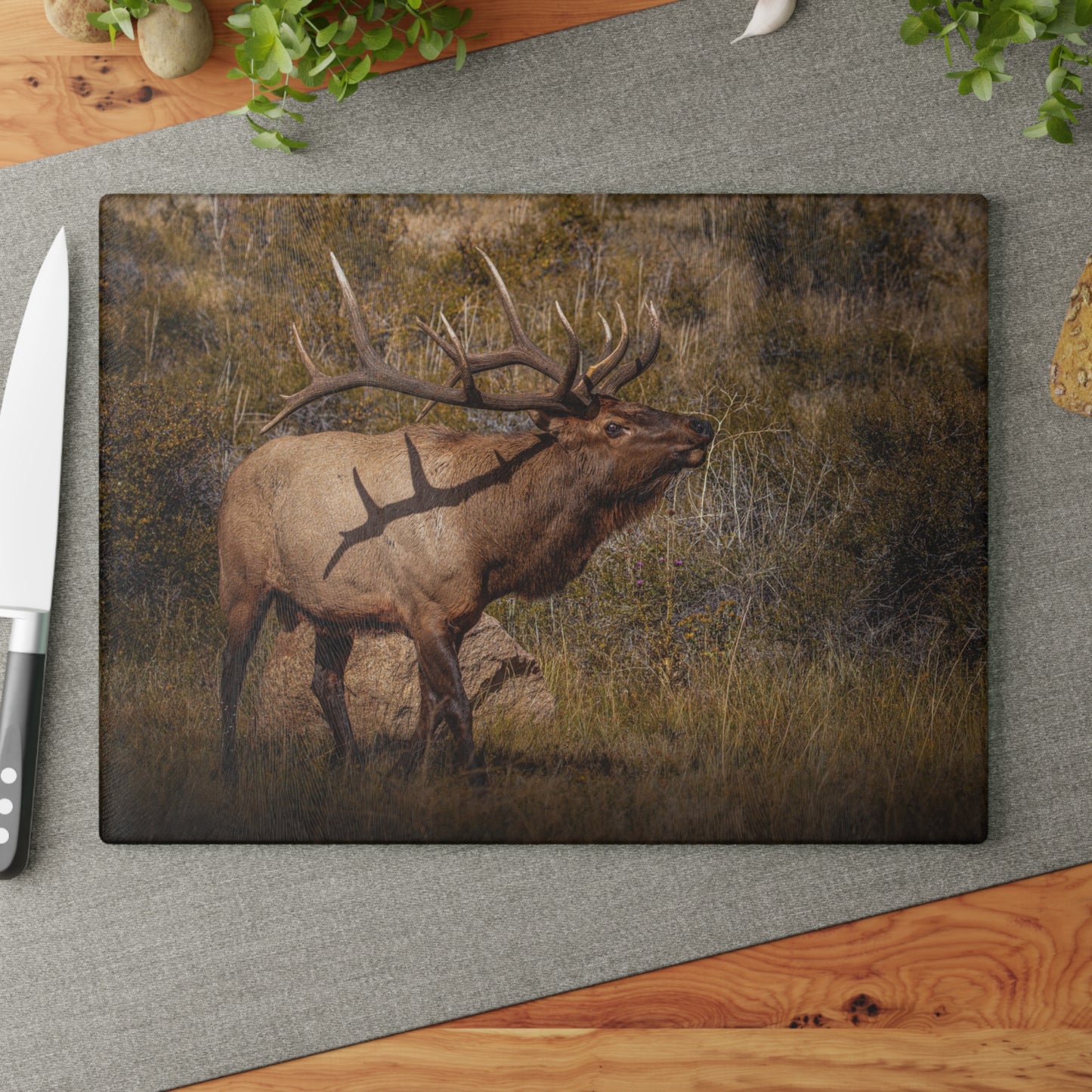 "TATTED" BULL ELK CUTTING BOARD