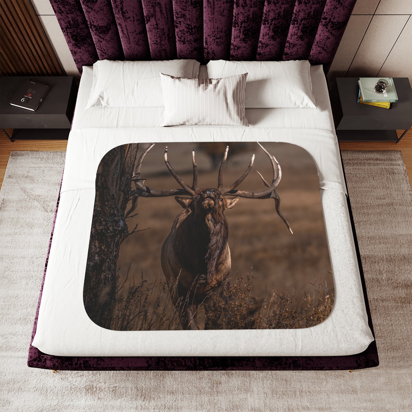 "ATTITUDE" BULL ELK - FLEECE BLANKET