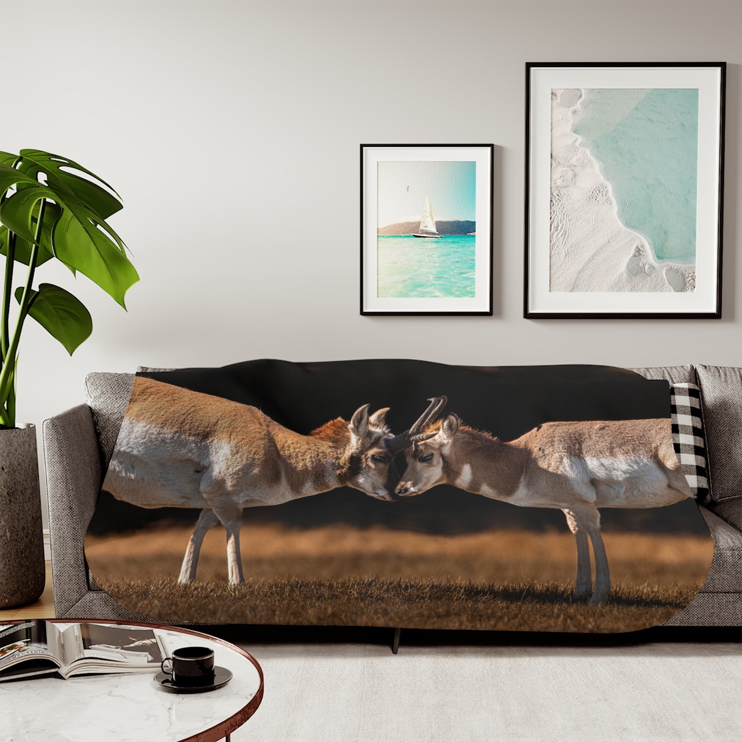 "LOVE OF A PRONGHORN" PRONGHORN - FLEECE BLANKET