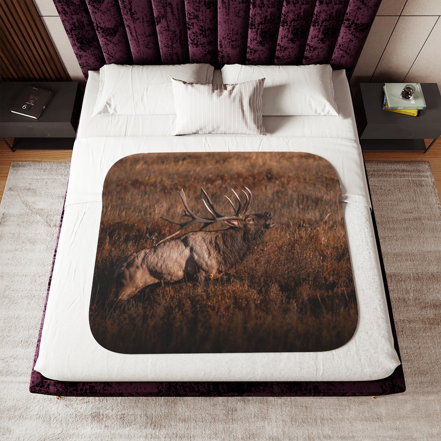 "BUGLE" BULL ELK - FLEECE BLANKET