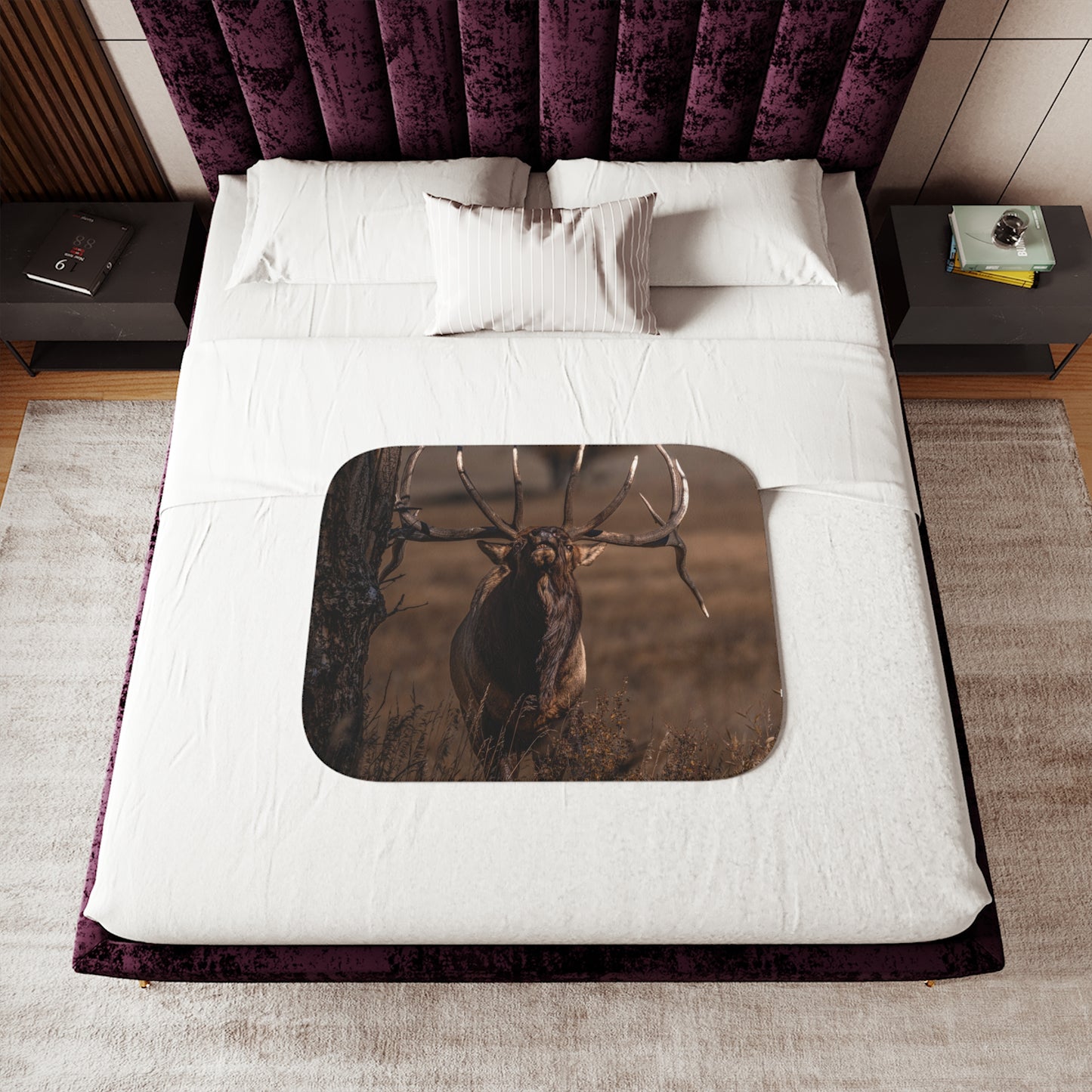 "ATTITUDE" BULL ELK - FLEECE BLANKET