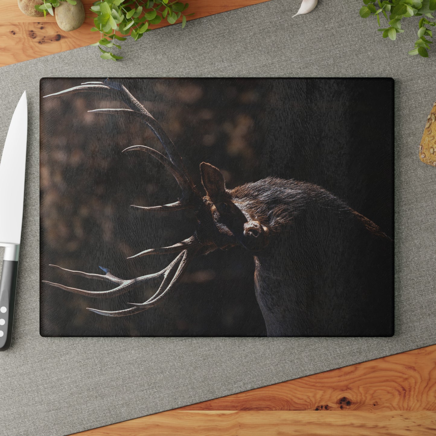 Dark Timber Glass Cutting Board