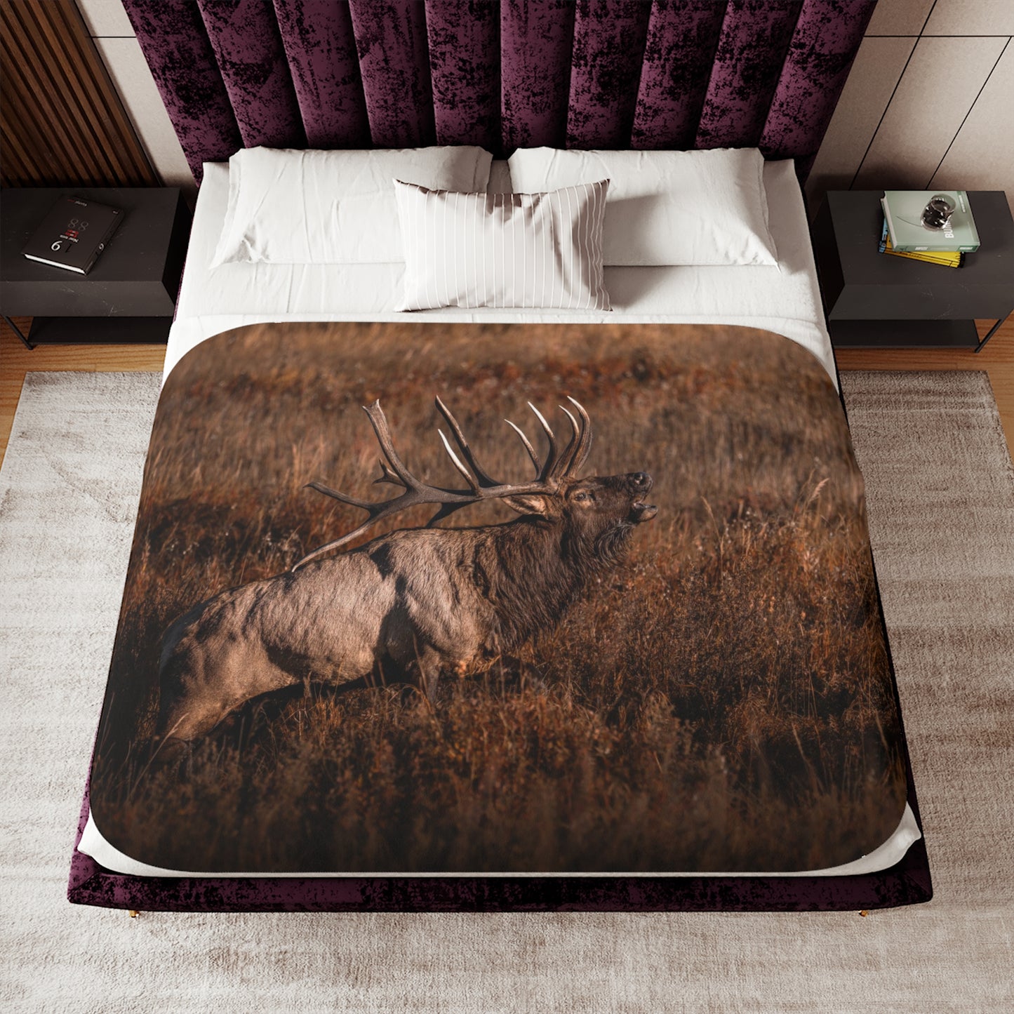 "BUGLE" BULL ELK - FLEECE BLANKET