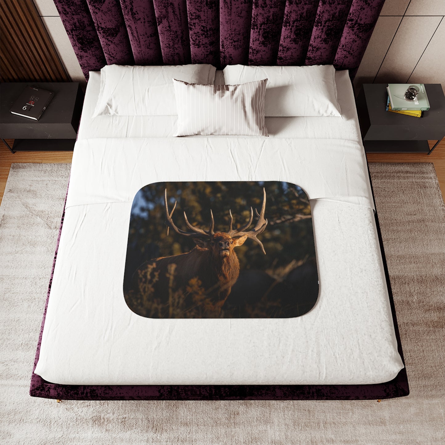 "DROPTINE" BULL ELK - FLEECE BLANKET