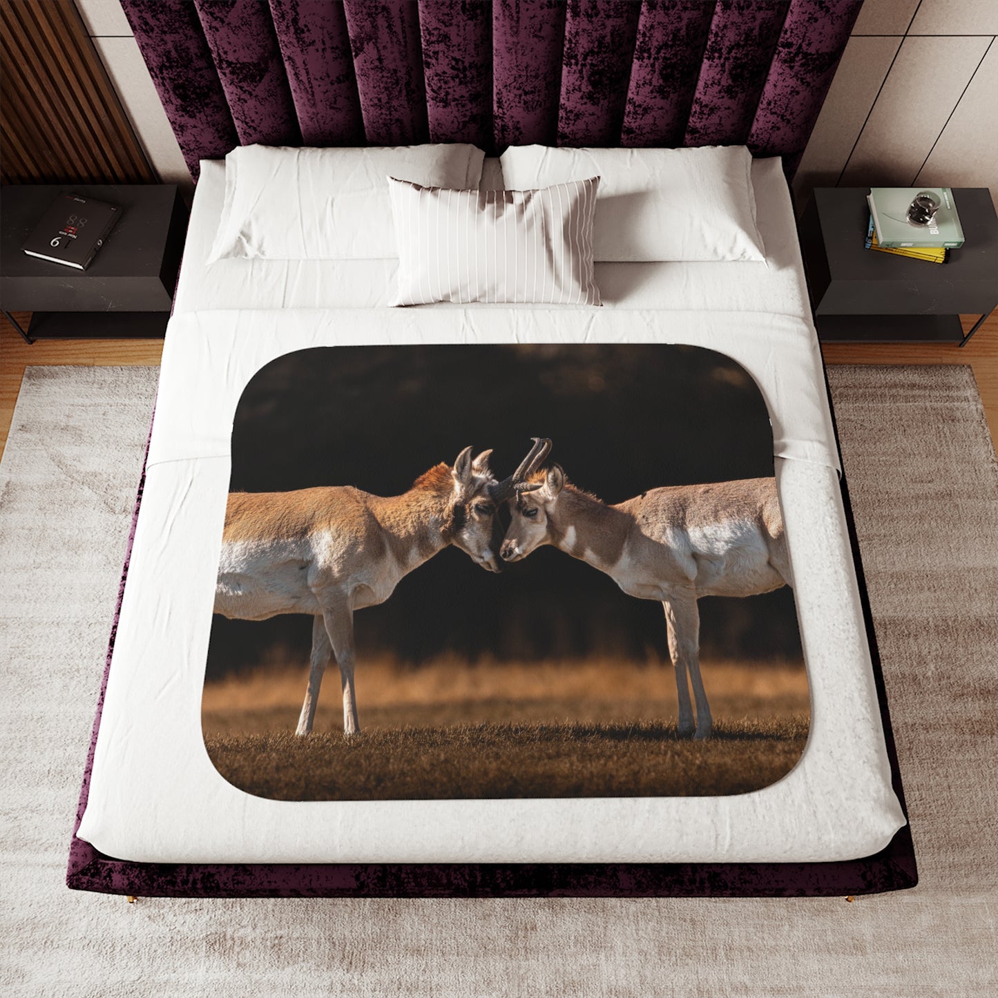 "LOVE OF A PRONGHORN" PRONGHORN - FLEECE BLANKET