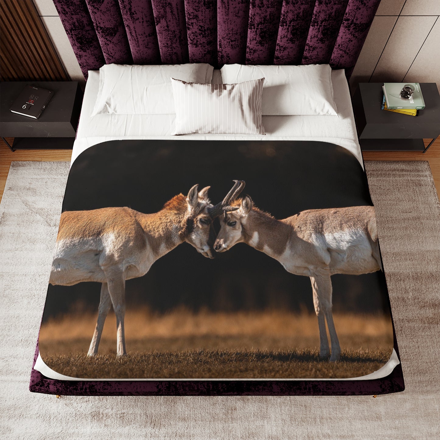 "LOVE OF A PRONGHORN" PRONGHORN - FLEECE BLANKET