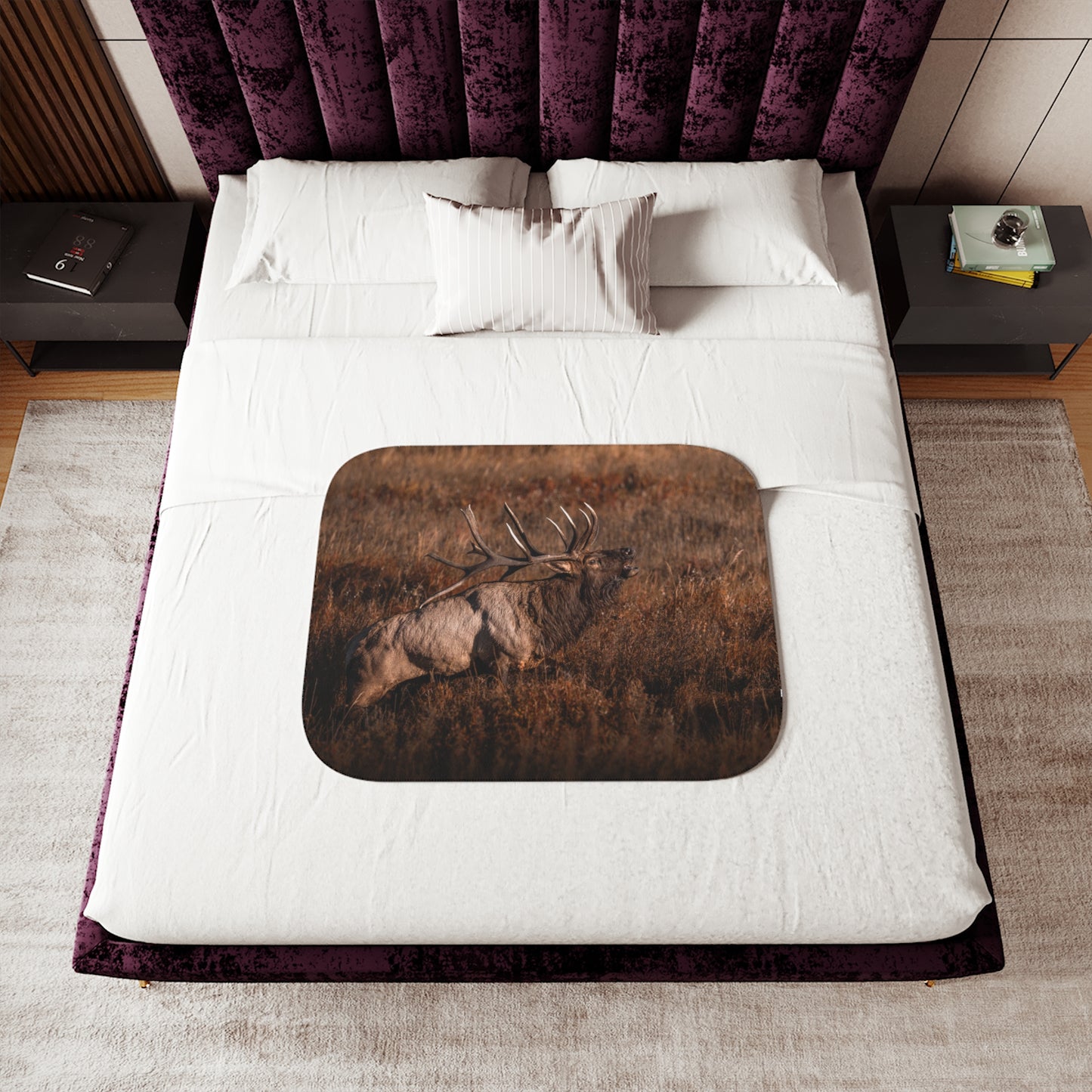 "BUGLE" BULL ELK - FLEECE BLANKET