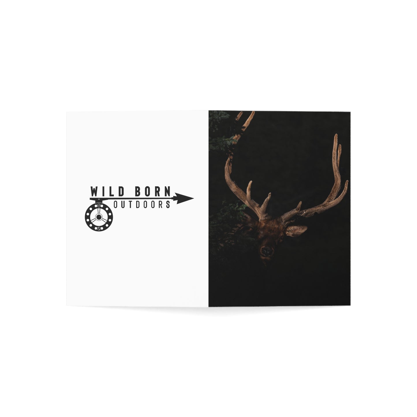 "OUT OF DARKNESS" BULL ELK - GREETING CARDS