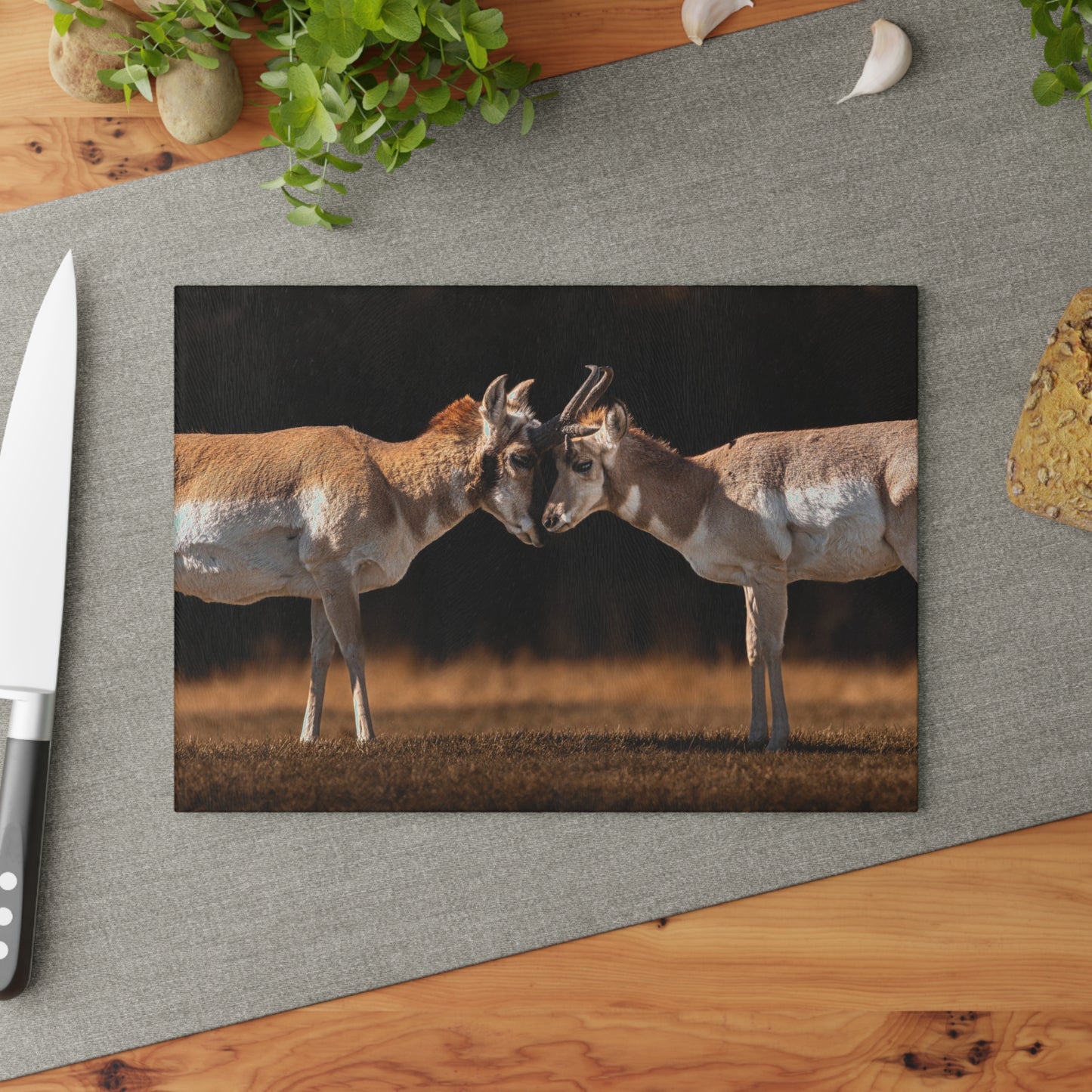 "LOVE OF A PRONGHORN" PRONGHORN - CUTTING BOARD