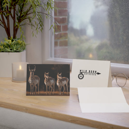 "FAMILY OF THREE" PRONGHORN - GREETING CARDS