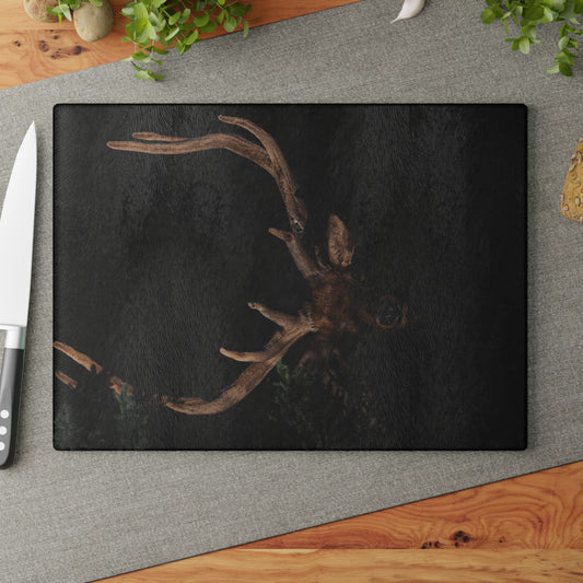 "OUT OF DARKNESS" BULL ELK - CUTTING BOARD