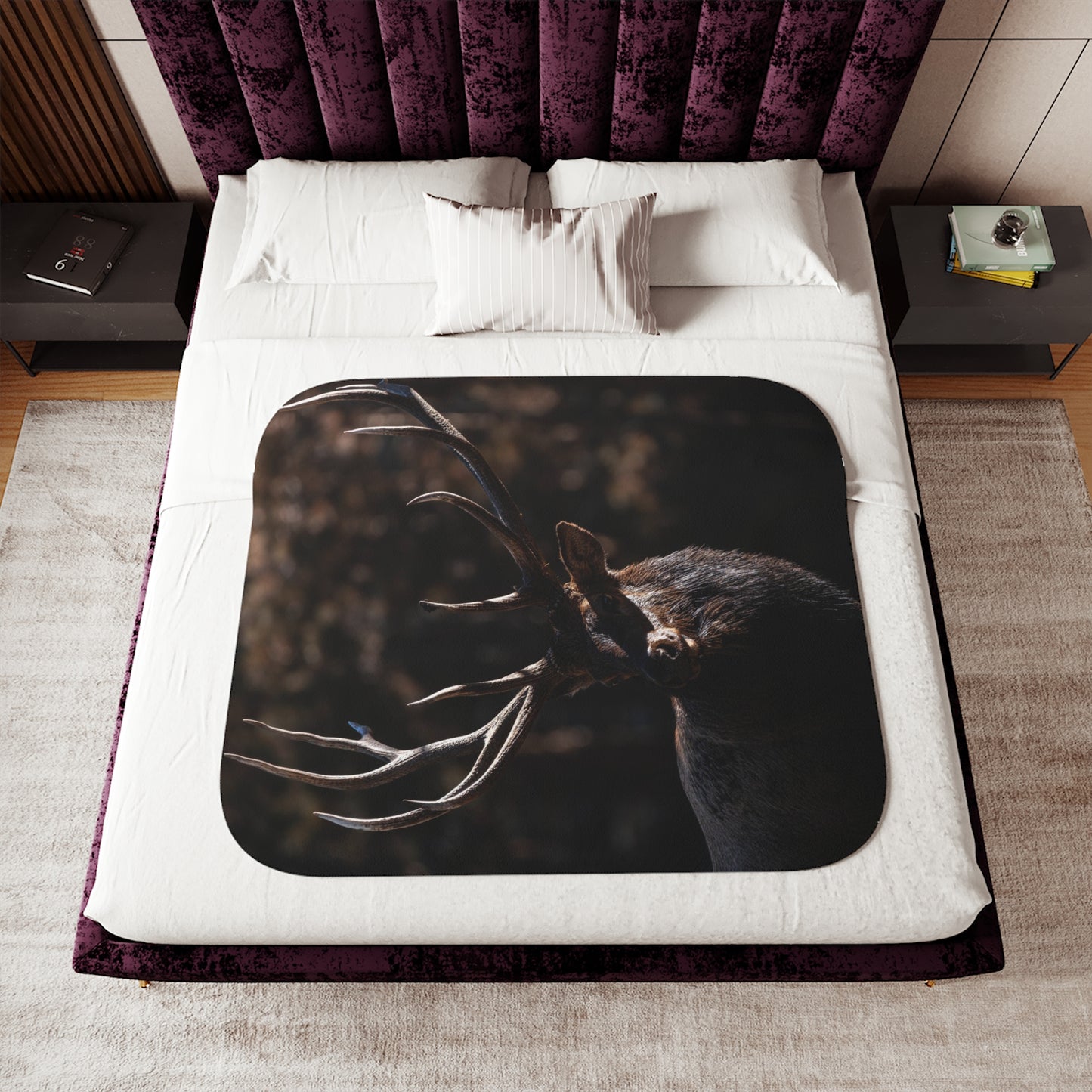 "DARK TIMBER" BULL ELK - FLEECE BLANKET