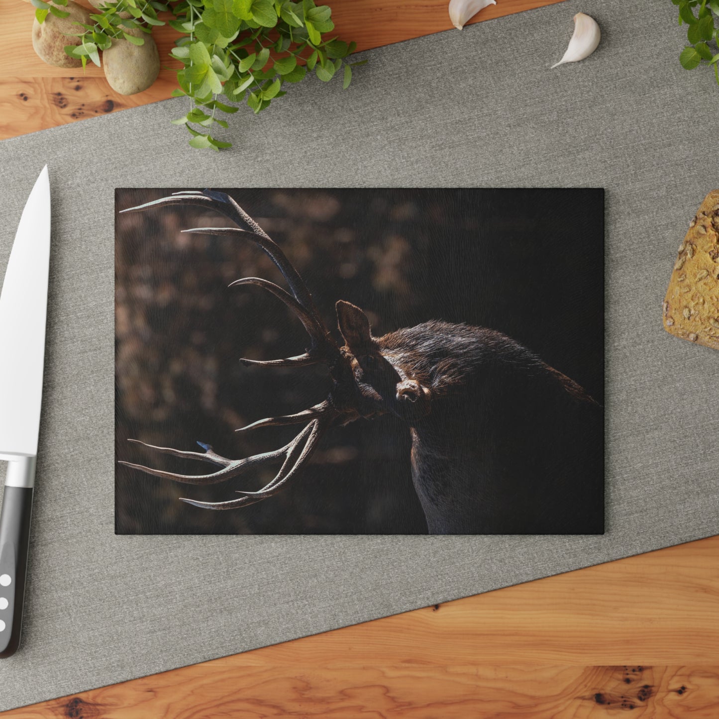 "DARK TIMBER" BULL ELK - CUTTING BOARD