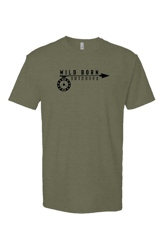 WILD BORN OUTDOORS TEE - MILITARY GREEN