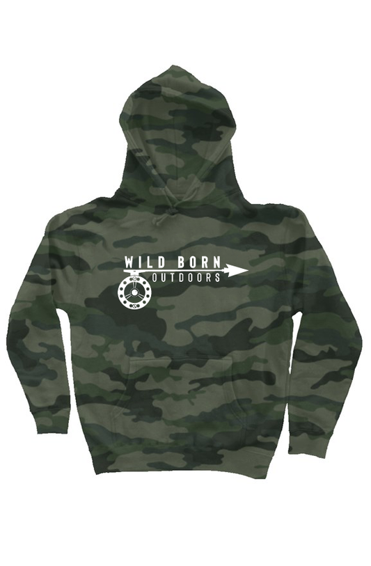 WILD BORN OUTDOORS LOGO HOODIE - GREEN CAMO