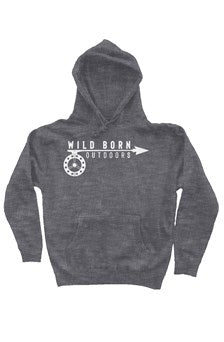 WILD BORN OUTDOORS HOODIE - HEATHER CHARCOAL