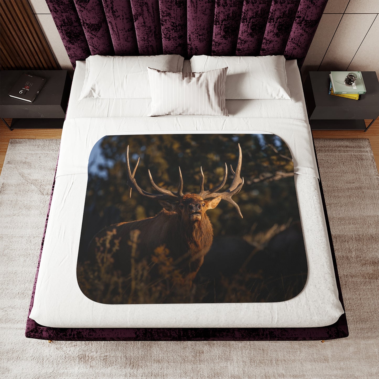 "DROPTINE" BULL ELK - FLEECE BLANKET