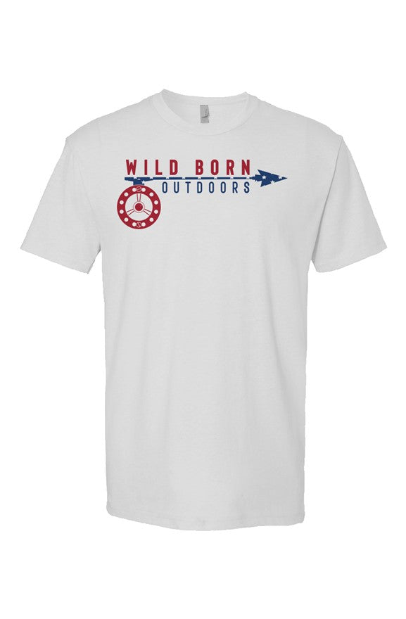 WILD BORN OUTDOORS 4TH OF JULY TEE - WHITE