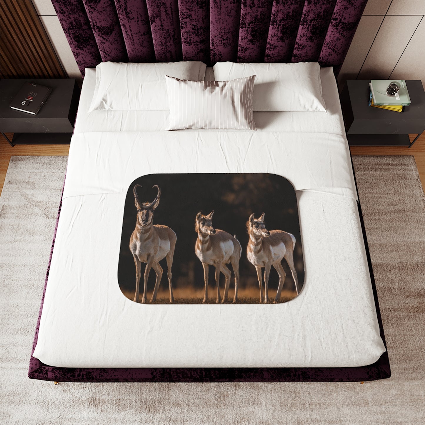 "FAMILY OF THREE" PRONGHORN - FLEECE BLANKET