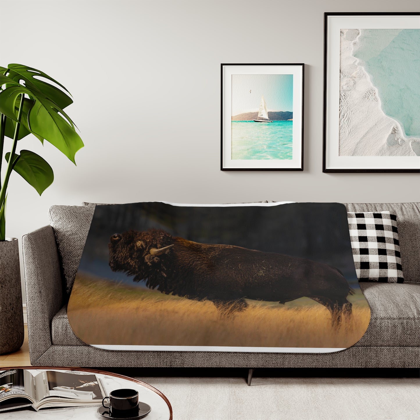 "NATIVE" BISON - FLEECE BLANKET