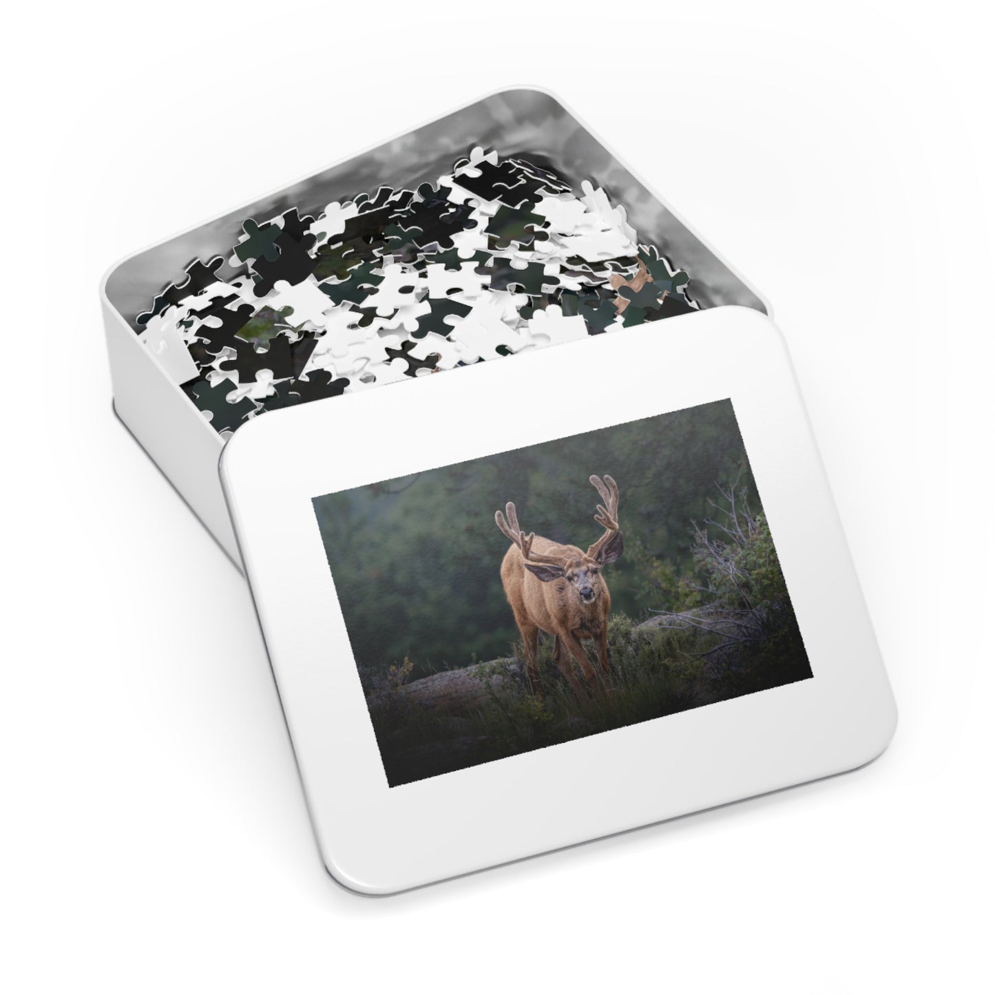 "HIGH ALERT" BUCK MULE DEER - PUZZLE