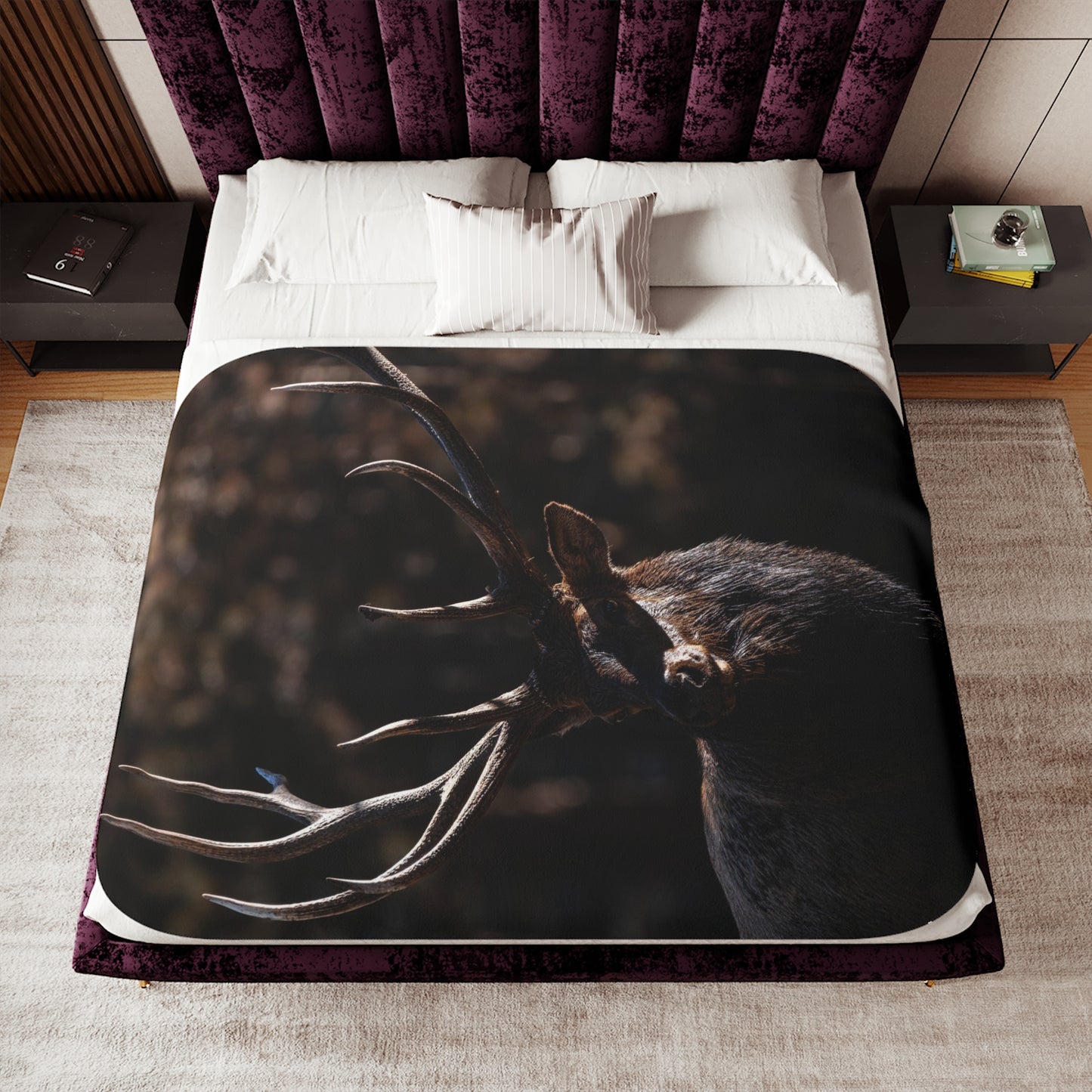 "DARK TIMBER" BULL ELK - FLEECE BLANKET