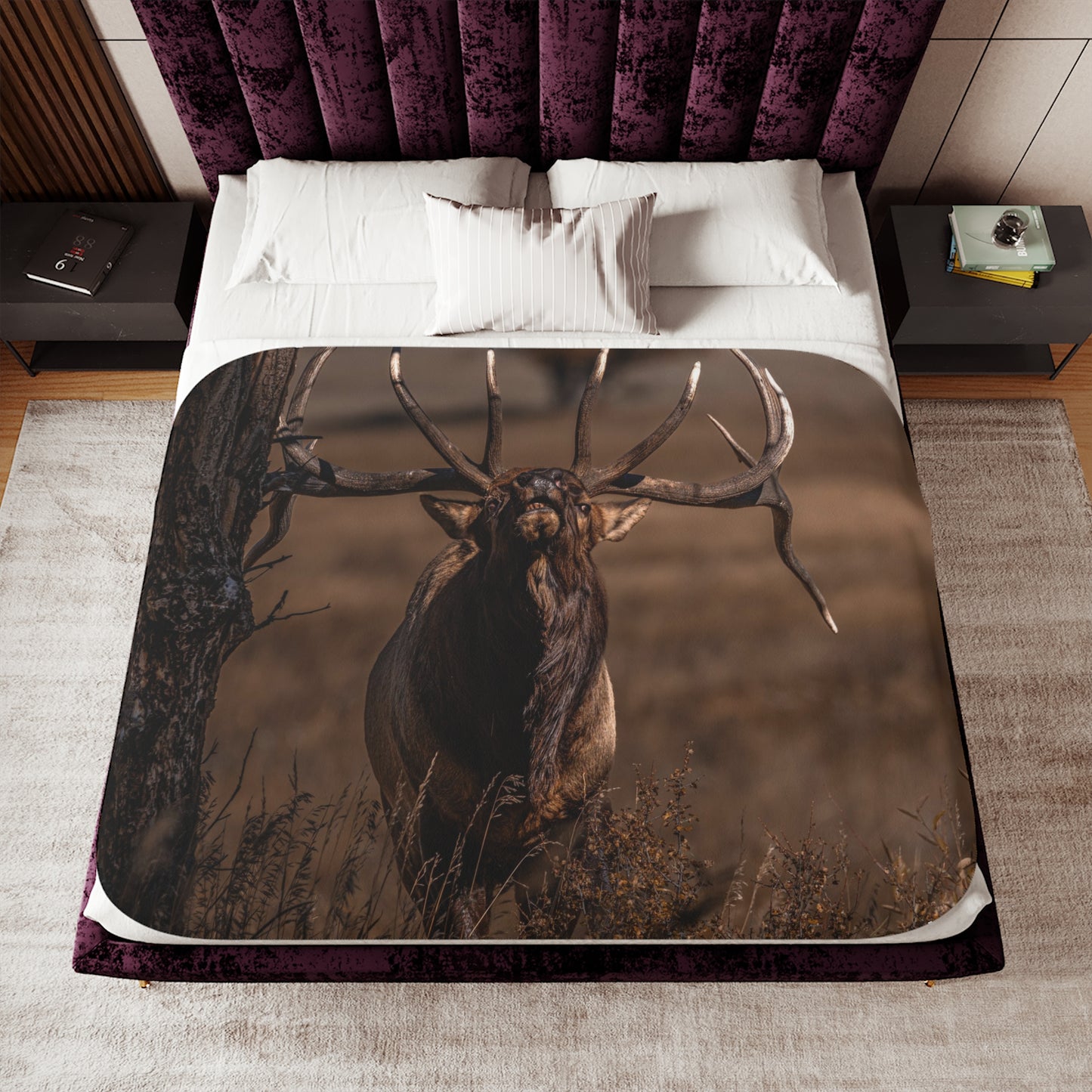 "ATTITUDE" BULL ELK - FLEECE BLANKET