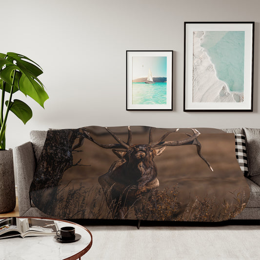 "ATTITUDE" BULL ELK - FLEECE BLANKET